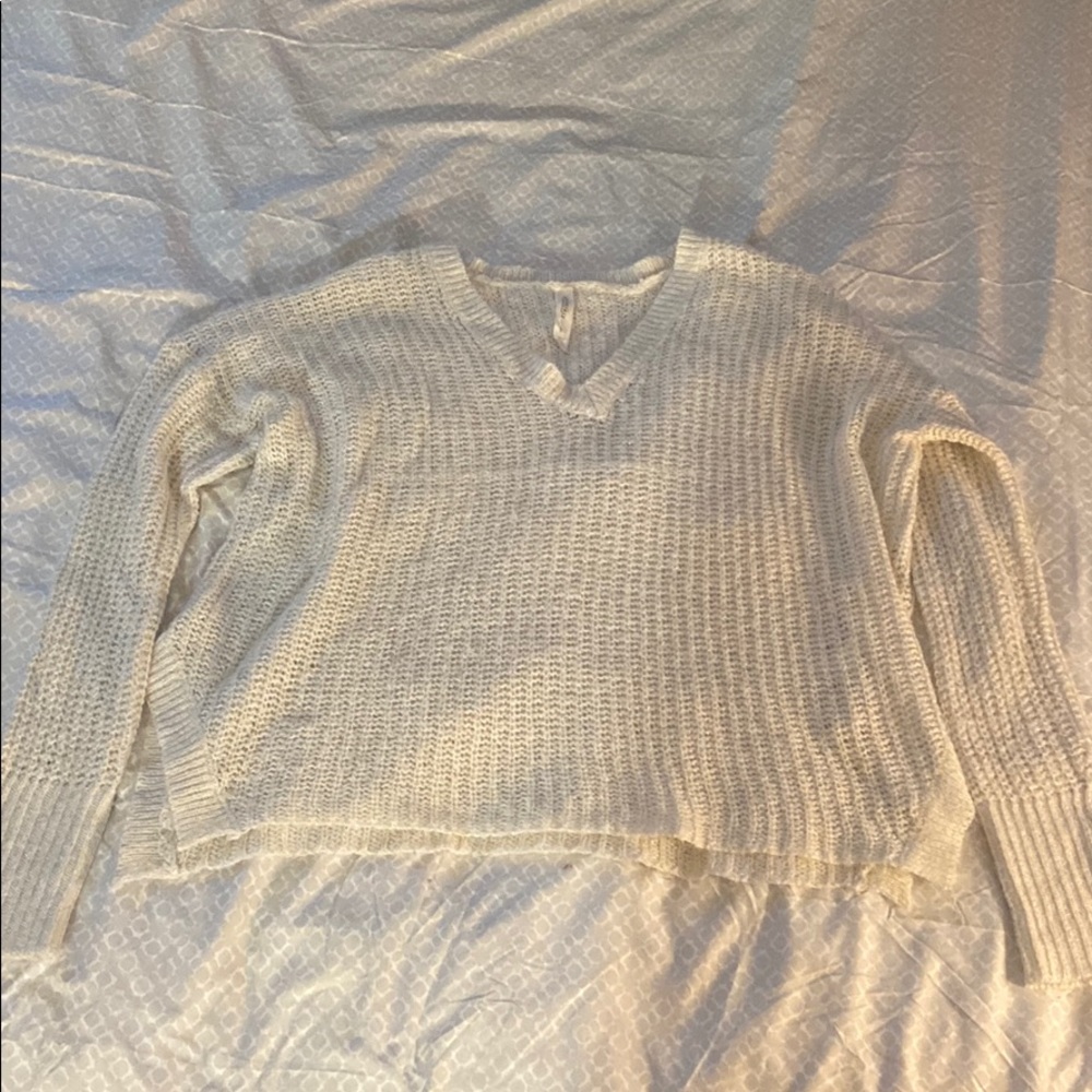 oversized v neck sweater